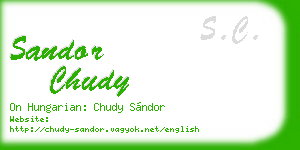 sandor chudy business card